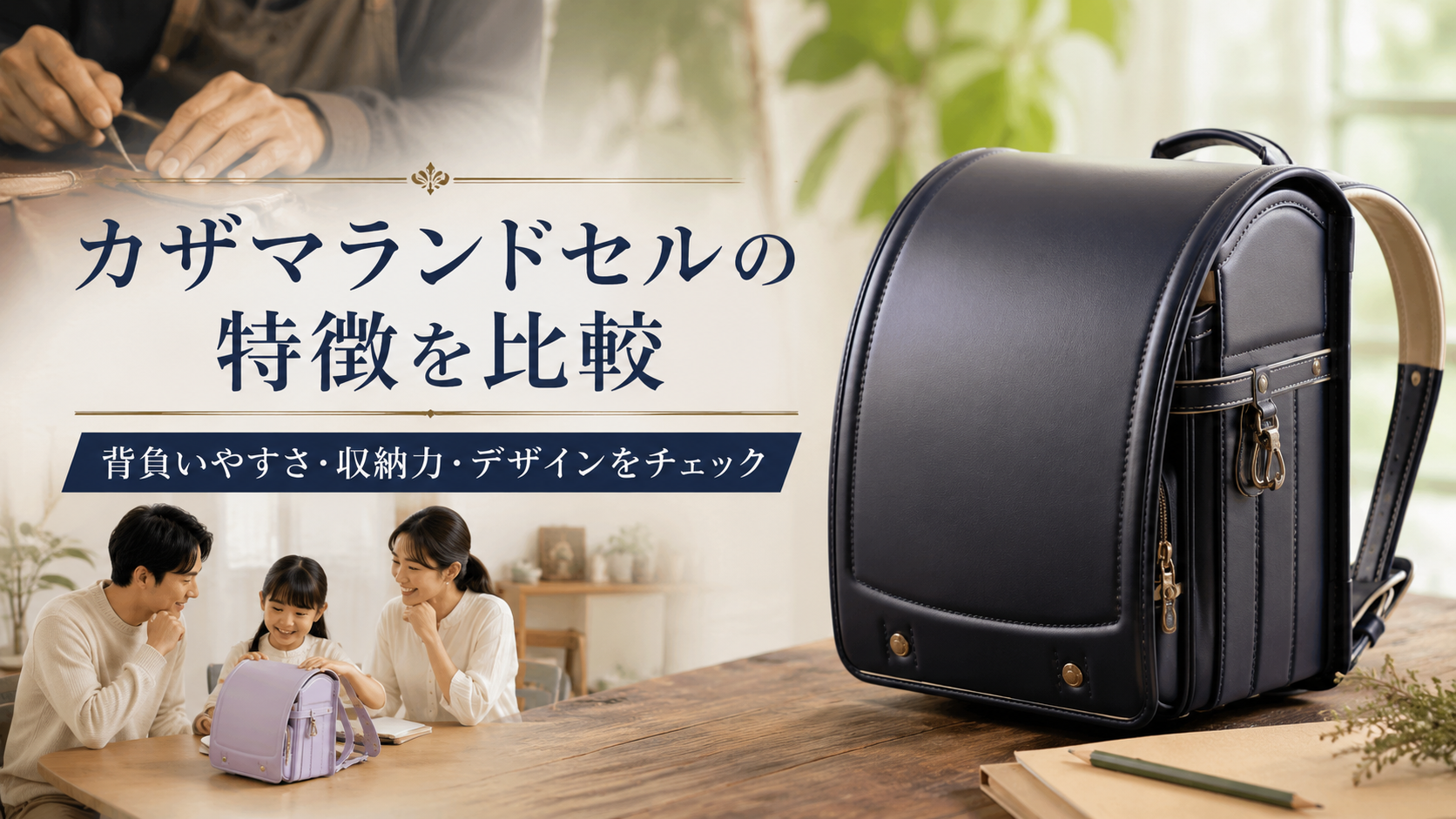 カザマランドセルを比較｜背負いやすさ・収納力・デザインの特徴を解説