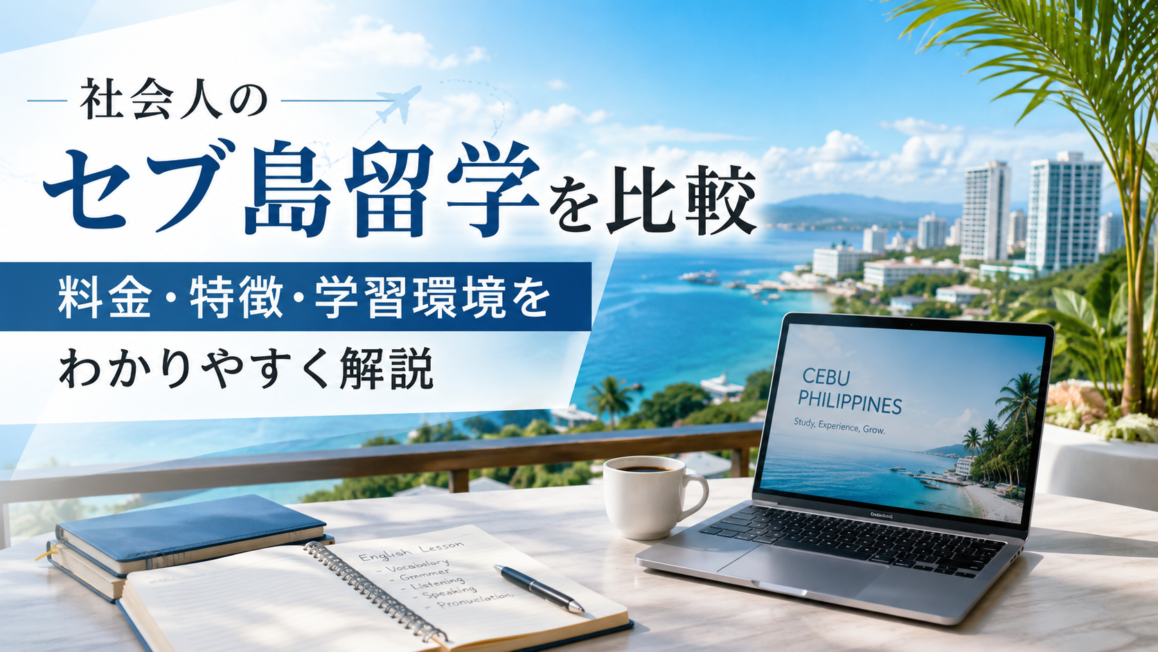 社会人のセブ島留学を比較｜MeRISE留学（ミライズ留学）の料金・特徴・学習環境も解説
