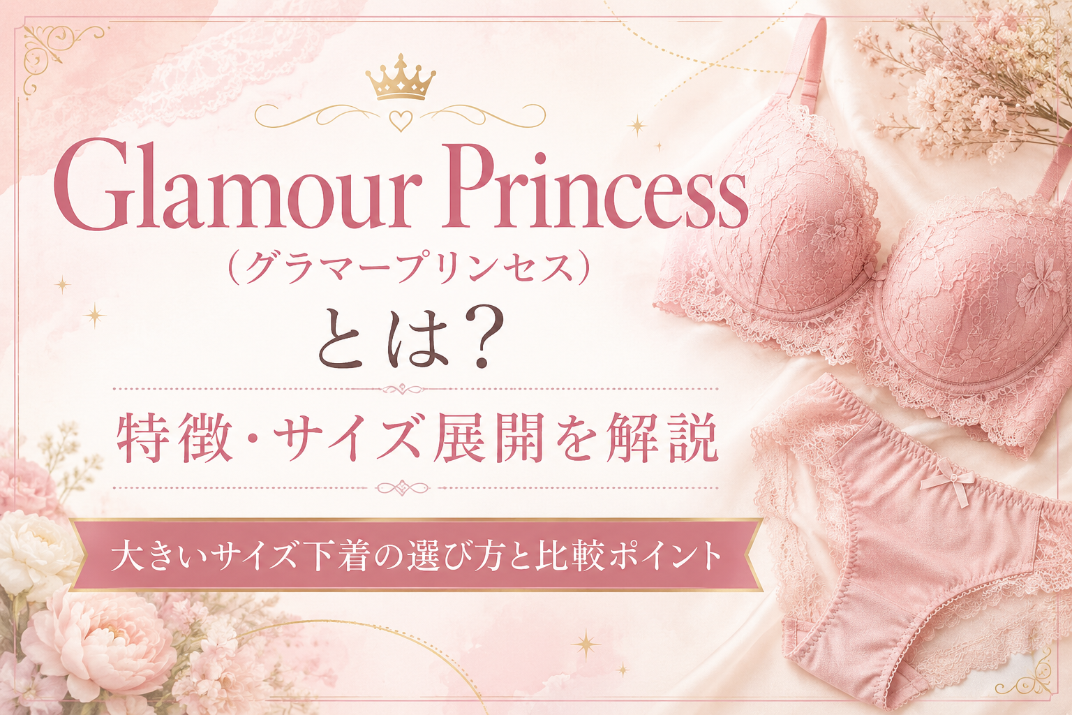Glamour Princess（グラマープリンセス）とは？特徴・サイズ展開・大きいサイズ下着を比較して選ぶポイントを解説