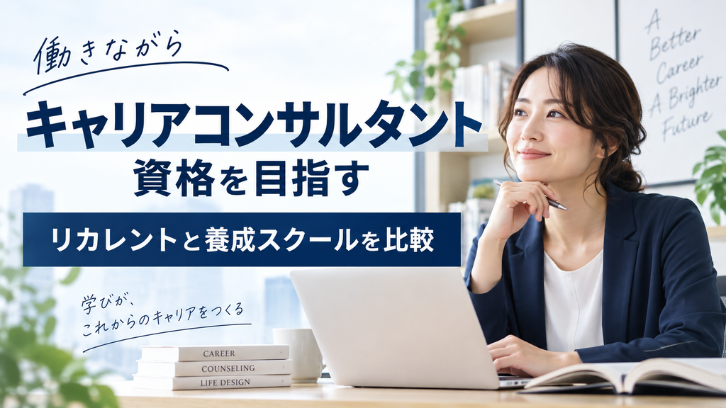 働きながらキャリアコンサルタント資格を目指す｜リカレントと養成スクールを比較