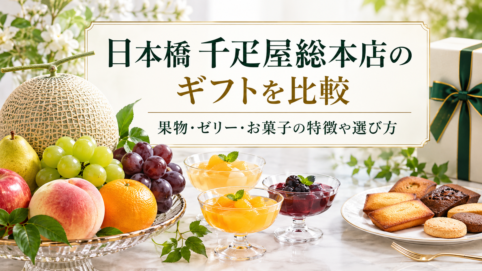 日本橋 千疋屋総本店のギフトを比較|果物・ゼリー・お菓子の特徴や選び方を解説