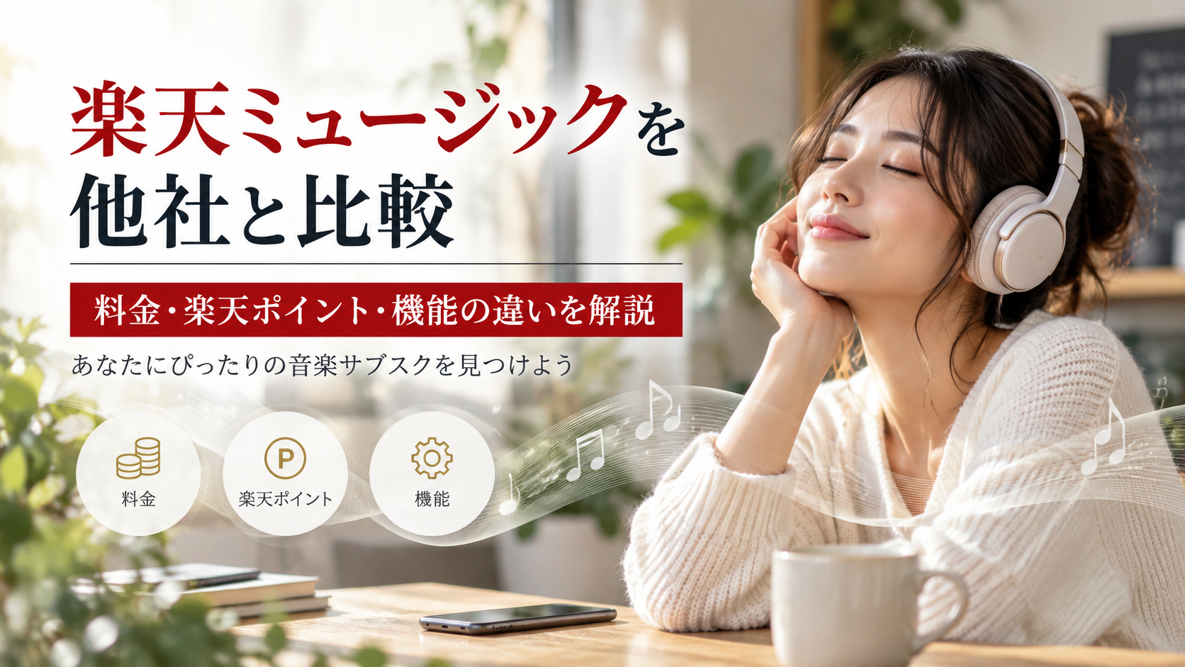 楽天ミュージックを他社と比較｜料金・楽天ポイント・機能の違いを解説